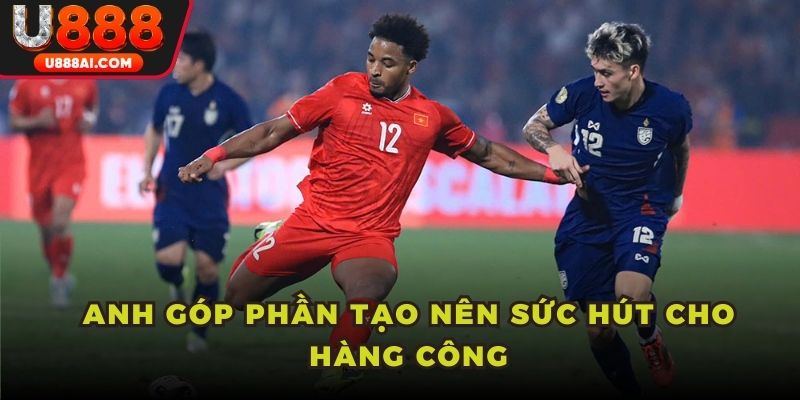 Anh góp phần tạo nên sức hút cho hàng công Anh góp phần tạo nên sức hút cho hàng công